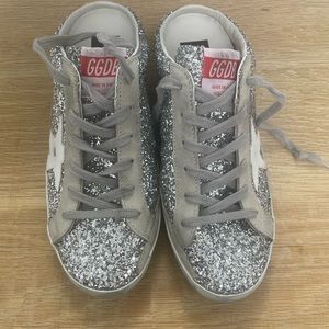 Golden Goose Superstar Silver / White Sabot Slip On Sneakers - 39